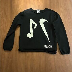 Comme Des Garçons X Nike BLACK Collab Black Men's Rare Sweater Size Medium